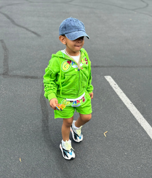 Shorts set green