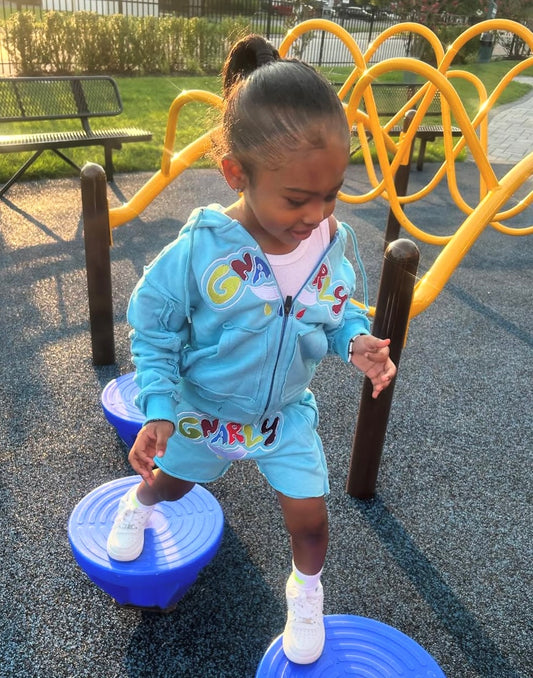 Shorts set blue