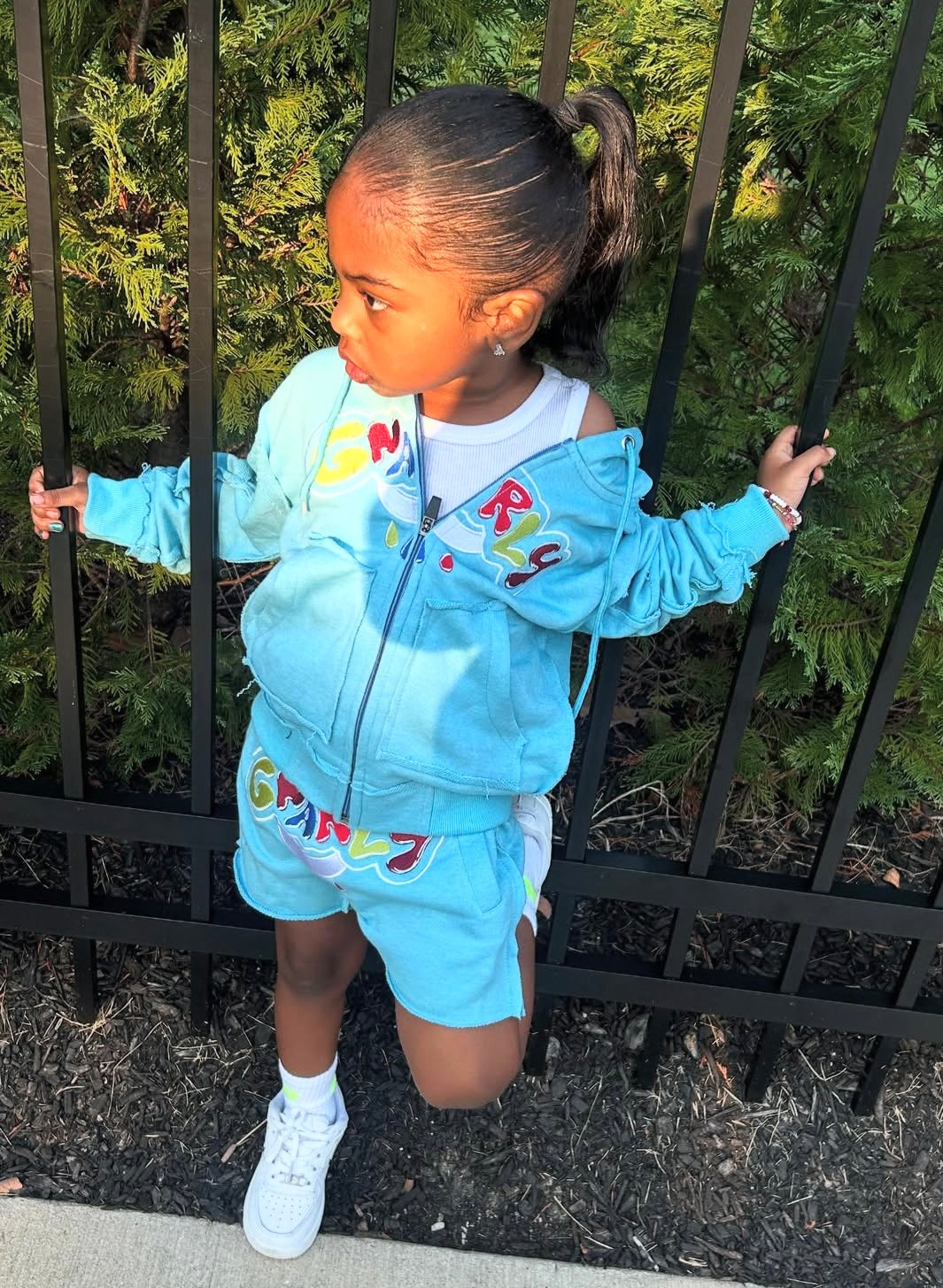 Shorts set blue